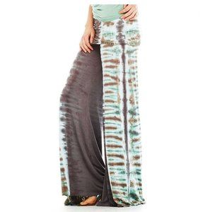 Gray & Seaglass Tie-Dye Palazzo Pants